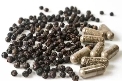 black pepper extract piperine healthcare capsule supplement